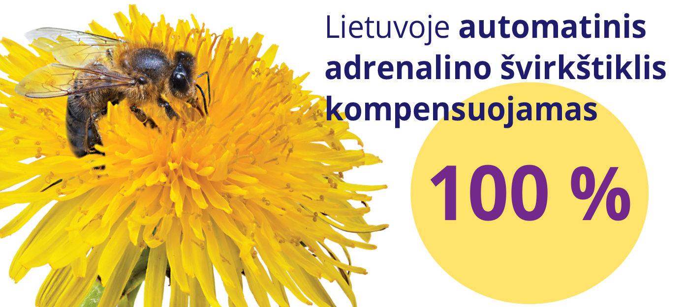 Lietuvoje automatinis adrenalino švirkštiklis kompensuojamas 100%