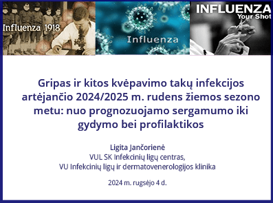 Gripas ir kvėpavimo takų infekcijos artėjančio 2024/2025 m. rudens žiemos sezono metu: nuo sergamumo prognozes iki gydymo